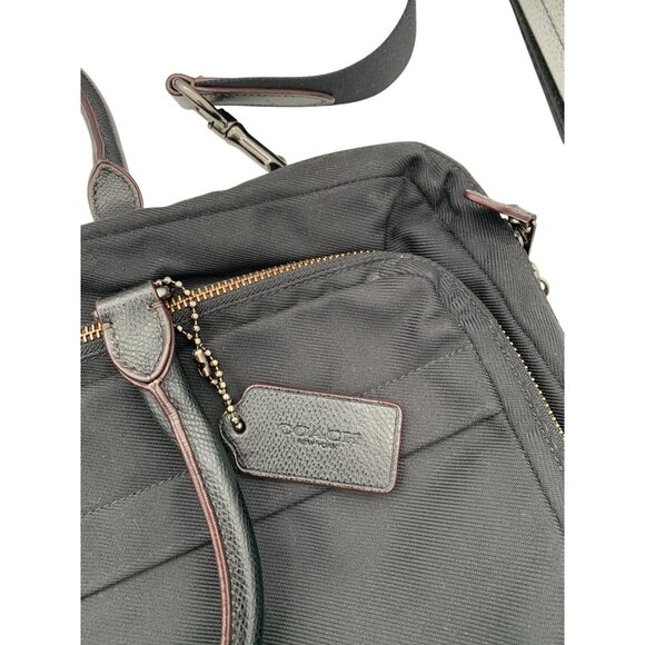 Coach Women’s Black Nylon Crossbody Bag With Leather Trim & Adjustable Strap - Picture 4 of 11